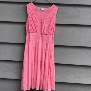 J Gee Dress Boho Gauze Festival Medium Peach Color